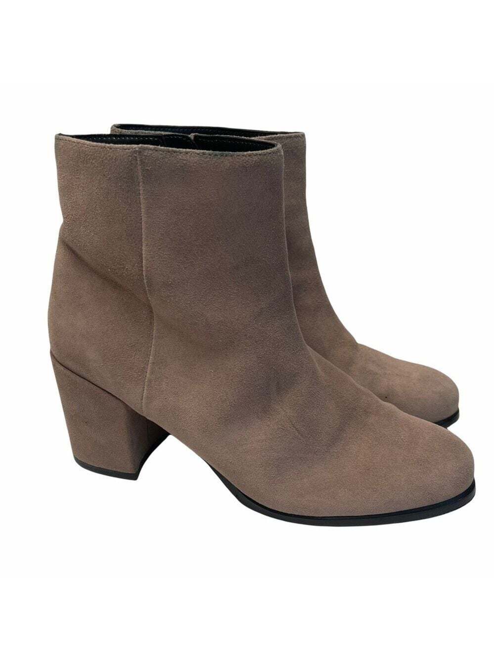 VALDINI Raina Taupe Suede/Stretch Ankle Boots